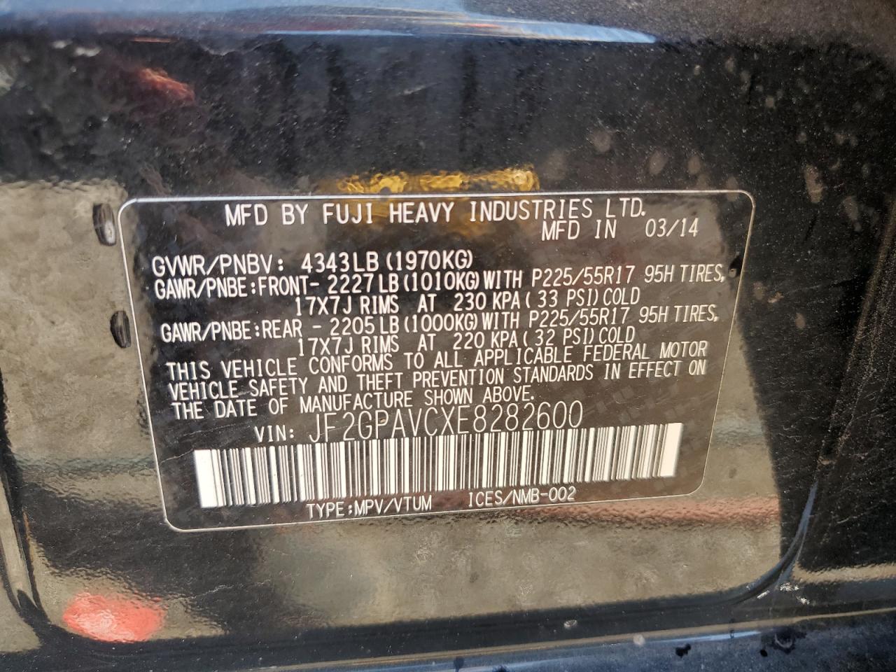 SUBARU XV 2.0 PREMIUM