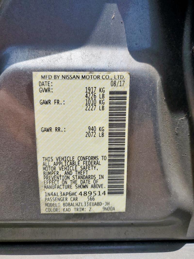 2017 NISSAN ALTIMA 2.5 - 1N4AL3AP6HC489514