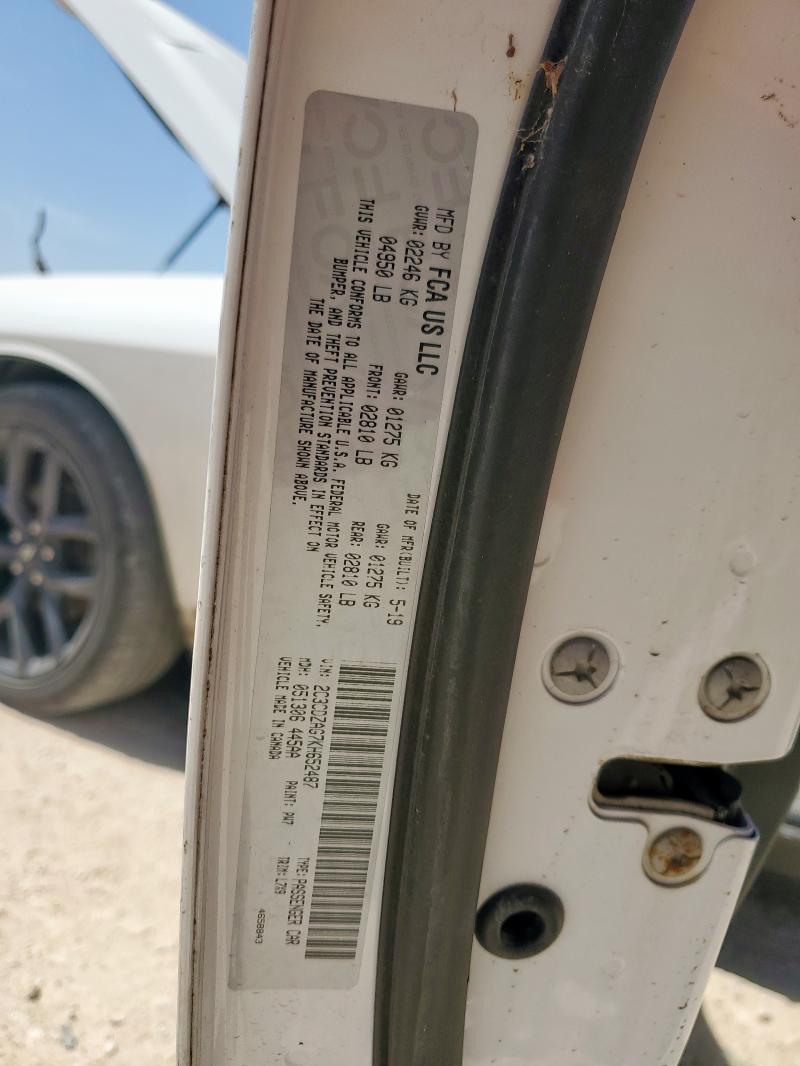 2019 DODGE CHALLENGER 2C3CDZAG7KH652487