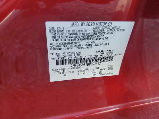2013 FORD FLEX LIMIT - 2FMGK5D81DBD27027