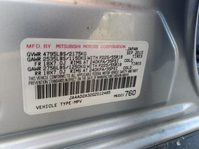 2016 MITSUBISHI OUTLANDER JA4AD2A32GZ012485