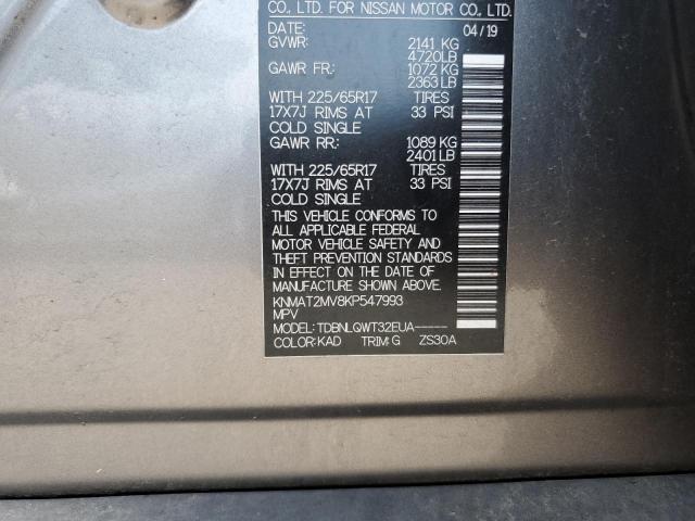 2019 NISSAN ROGUE S - KNMAT2MV8KP547993