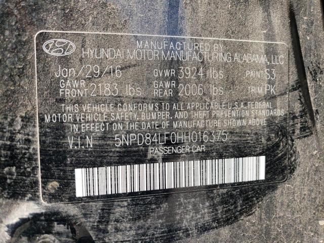 2017 HYUNDAI ELANTRA SE - 5NPD84LF0HH016375