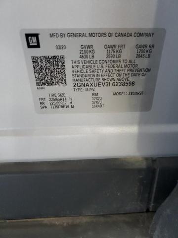 2020 CHEVROLET EQUINOX LT 2GNAXUEV3L6238598