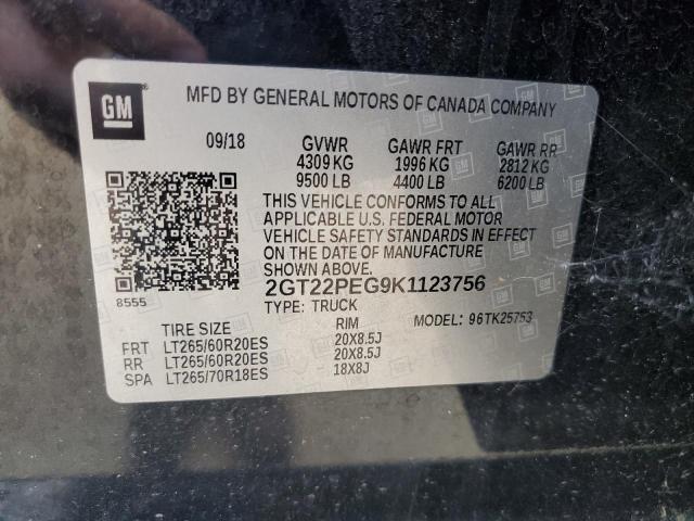 2019 GMC SIERRA K25 2GT22PEG9K1123756