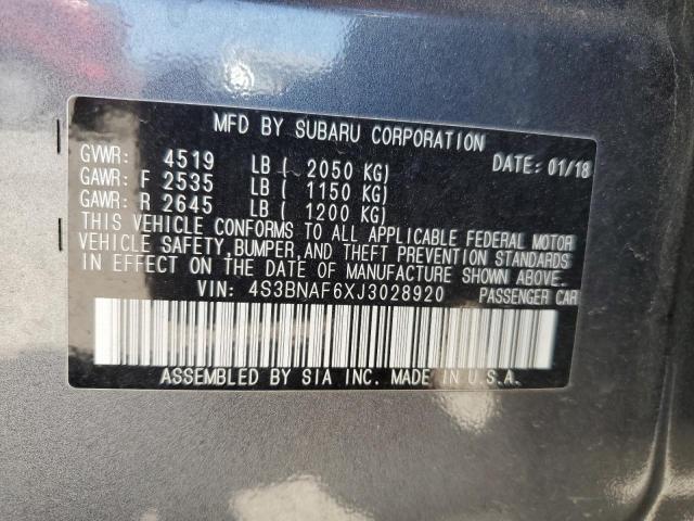 2018 SUBARU LEGACY 2.5 4S3BNAF6XJ3028920