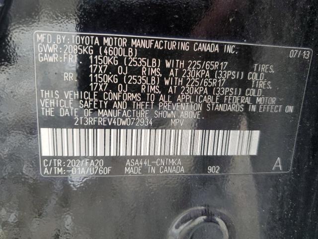 2013 TOYOTA RAV4 XLE - 2T3RFREV4DW072934