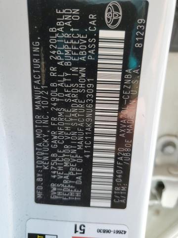 2022 TOYOTA CAMRY LE - 4T1C11AK9NU633091