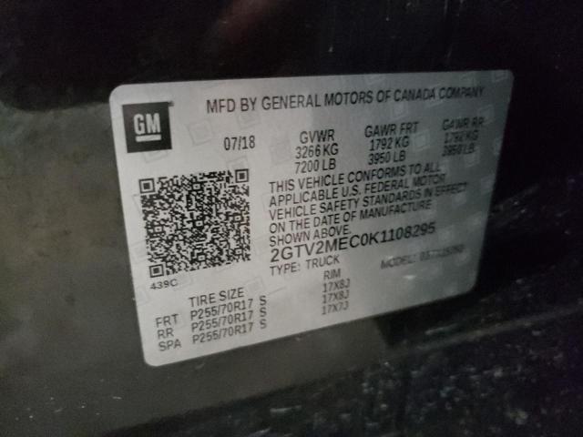 2019 GMC SIERRA LIM - 2GTV2MEC0K1108295
