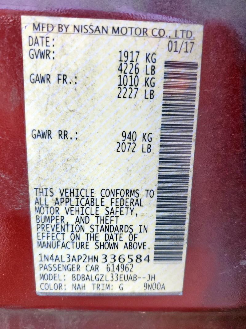 2017 NISSAN ALTIMA 2.5 1N4AL3AP2HN336584