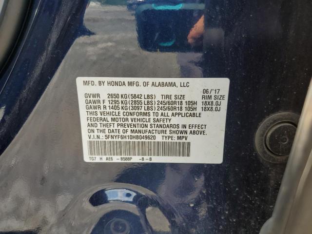 2017 HONDA PILOT LX 5FNYF6H10HB049620