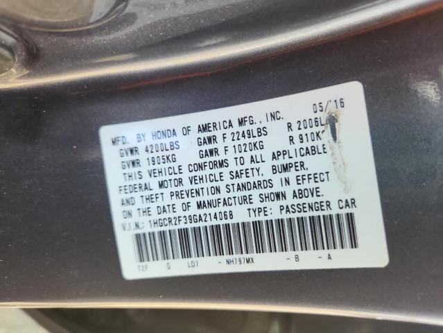 2016 HONDA ACCORD LX 1HGCR2F39GA214068