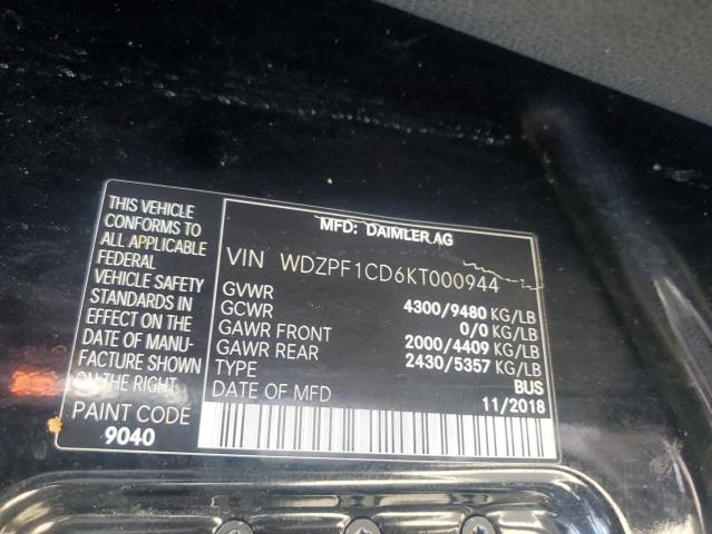 2019 MERCEDES-BENZ SPRINTER WDZPF1CD6KT000944