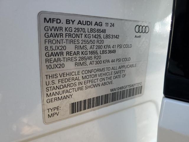 2025 AUDI Q6 E-TRON WA124BGF7SA017212