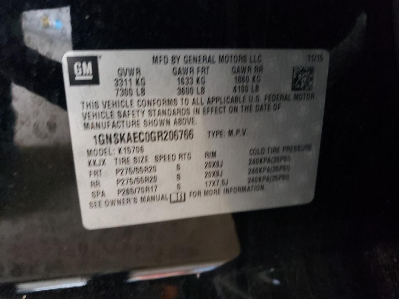 CHEVROLET TAHOE K1500 LS