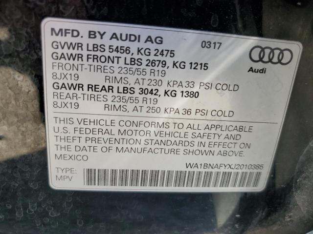 2018 AUDI Q5 PREMIUM WA1BNAFYXJ2010385