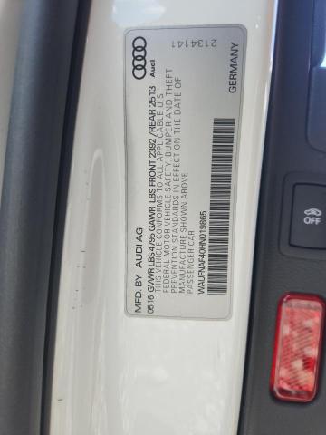 2017 AUDI A4 PRESTIG WAUFNAF40HN019865
