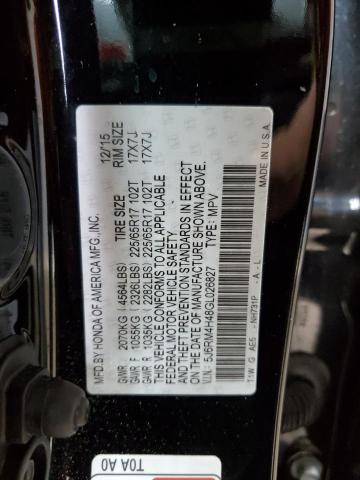 2016 HONDA CR-V SE 5J6RM4H48GL026827