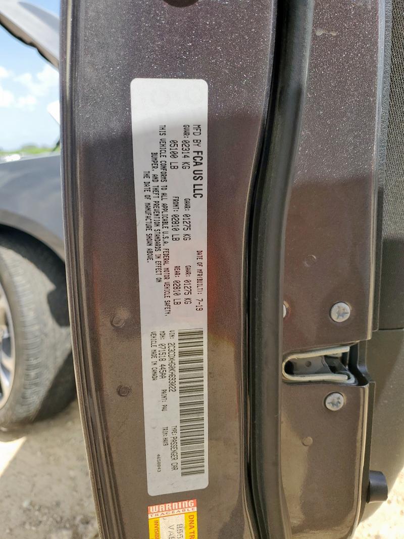 2019 DODGE CHARGER GT 2C3CDXHG0KH693022