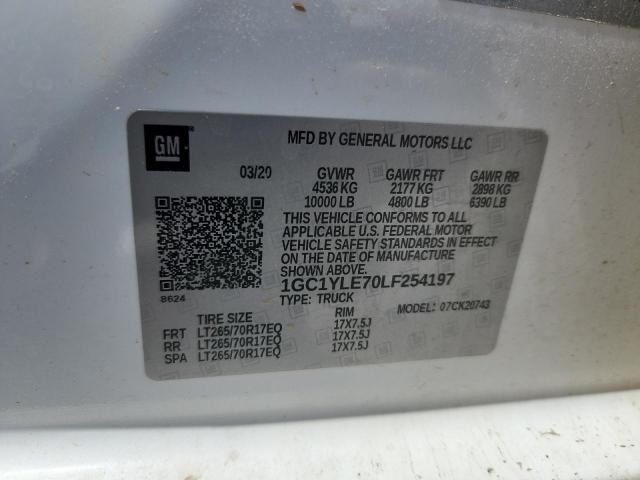 2020 CHEVROLET SILVERADO - 1GC1YLE70LF254197
