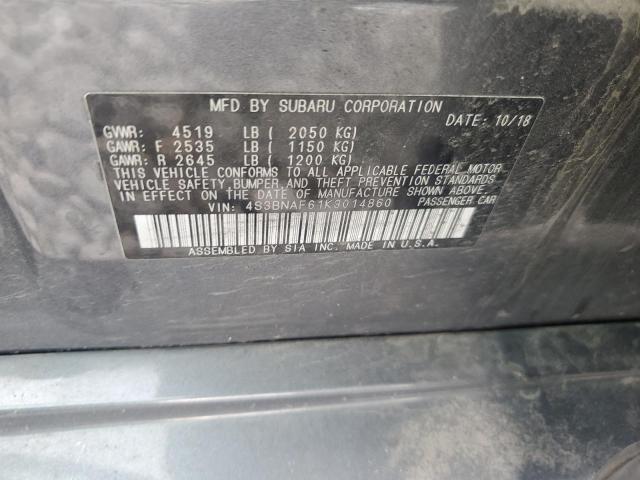 2019 SUBARU LEGACY 2.5 - 4S3BNAF61K3014860