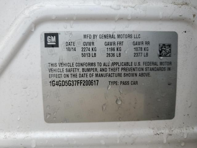 2015 BUICK LACROSSE P 1G4GD5G37FF200617