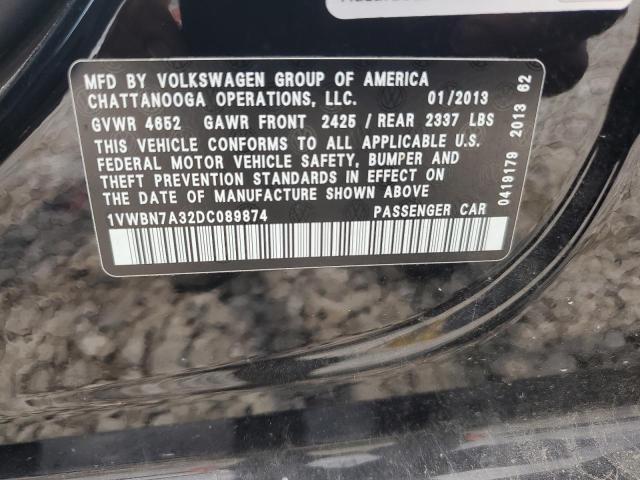 2013 VOLKSWAGEN PASSAT SE - 1VWBN7A32DC089874