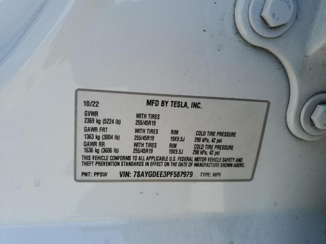 2023 TESLA MODEL Y 7SAYGDEE3PF587979