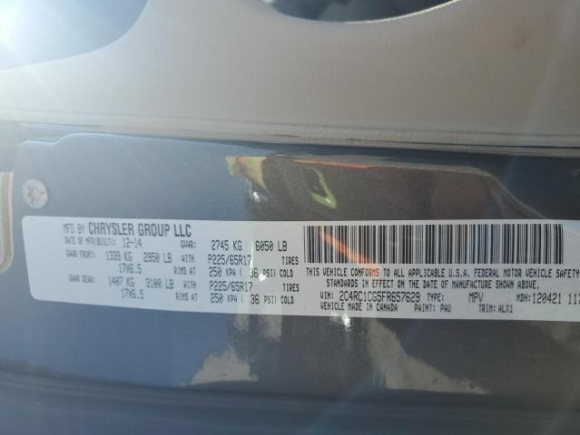 2015 CHRYSLER TOWN & COU 2C4RC1CG5FR657629