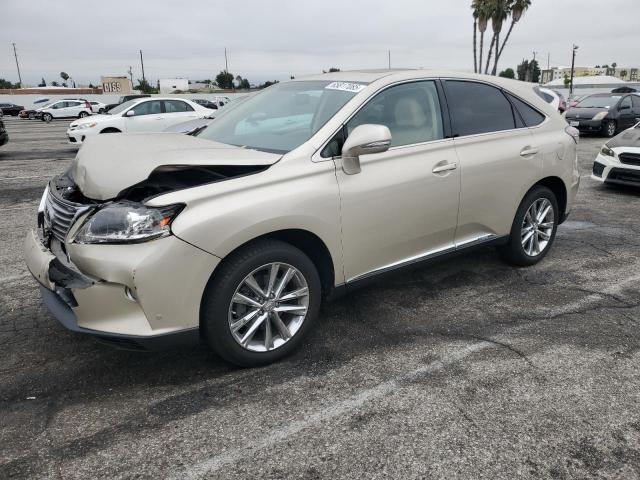 LEXUS RX 450H 2013 gold  hybrid engine JTJZB1BA0D2412052 photo #1