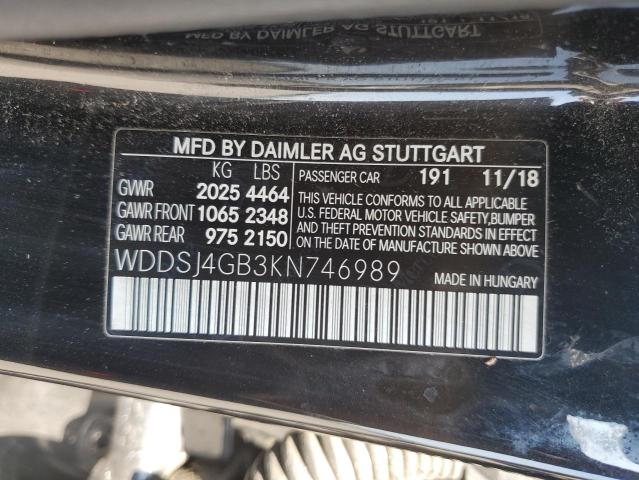 2019 MERCEDES-BENZ CLA 250 4M WDDSJ4GB3KN746989