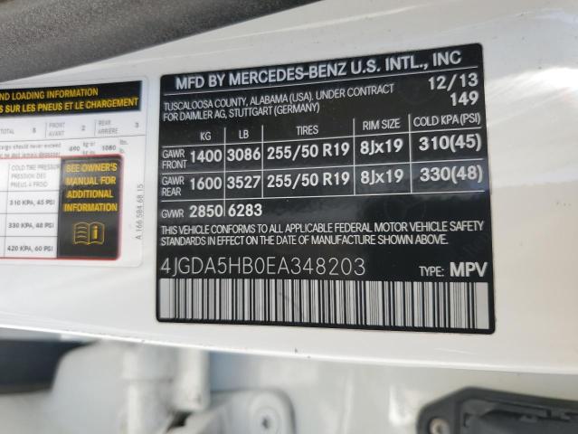 2014 MERCEDES-BENZ ML 350 4MA - 4JGDA5HB0EA348203