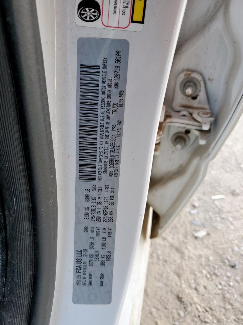 2020 RAM 1500 BIG H 1C6RREBT3LN259954