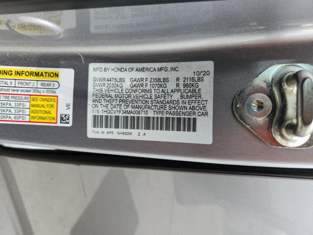 2021 HONDA ACCORD SPO 1HGCV1F34MA008710