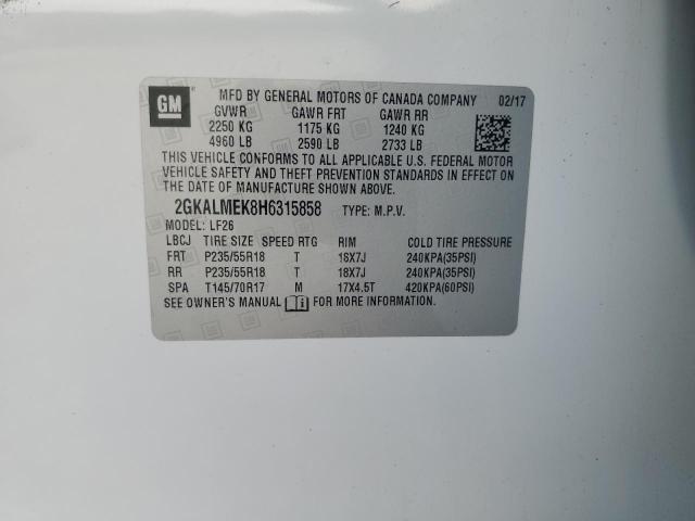 2017 GMC TERRAIN SL 2GKALMEK8H6315858