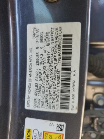 2019 HONDA ACCORD LX 1HGCV1F17KA083557