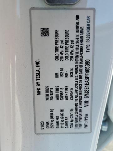 2023 TESLA MODEL 3 5YJ3E1EA3PF465390