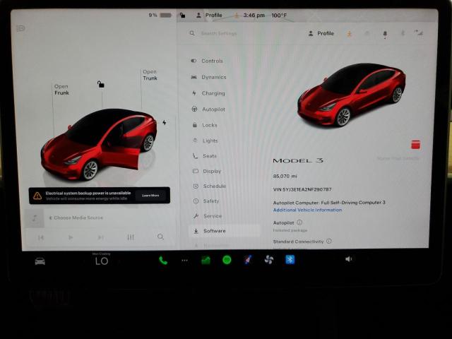 2022 TESLA MODEL 3 5YJ3E1EA2NF290787