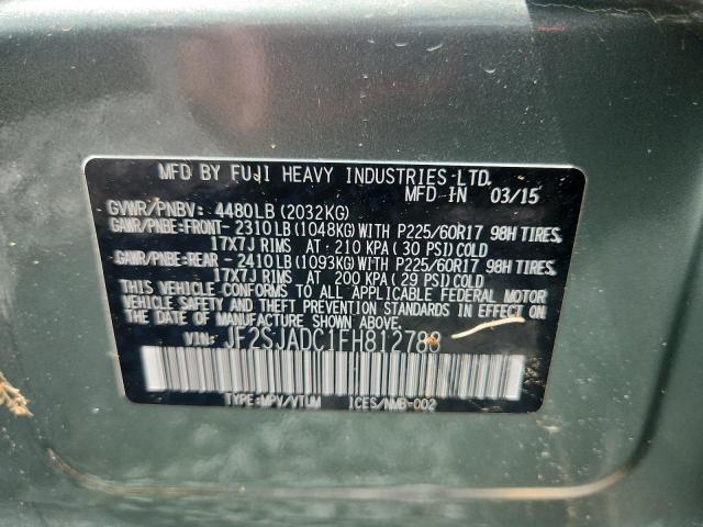 2015 SUBARU FORESTER 2 - JF2SJADC1FH812788