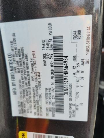 2017 LINCOLN MKZ SELECT 3LN6L5C91HR664954