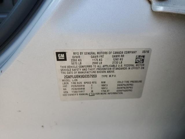 2016 GMC TERRAIN SL 2GKFLUEK9G6357959