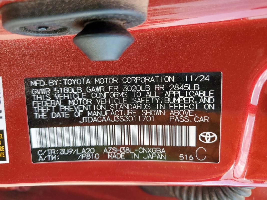 2025 TOYOTA CROWN SIGN JTDACAAJ3S3011701