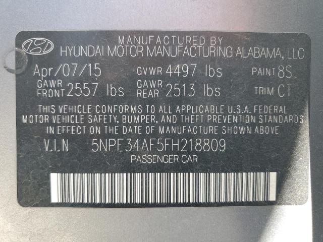 2015 HYUNDAI SONATA SPO - 5NPE34AF5FH218809