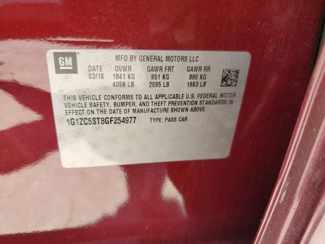 2016 CHEVROLET MALIBU LS - 1G1ZC5ST8GF254977