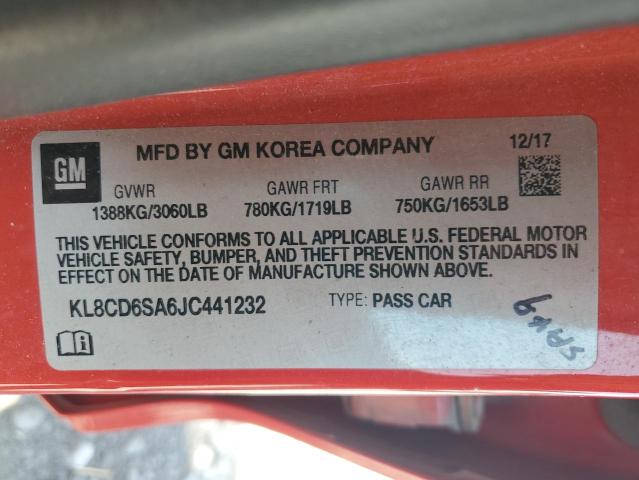 2018 CHEVROLET SPARK 1LT KL8CD6SA6JC441232