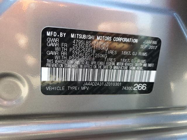 2018 MITSUBISHI OUTLANDER ES JA4AD2A31JZ010301