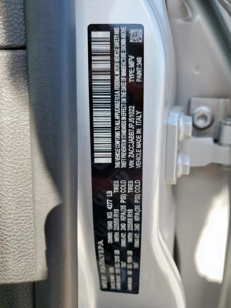 2018 JEEP RENEGADE L ZACCJABB7JPJ51022