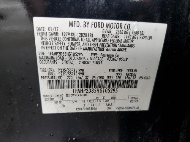 2017 FORD TAURUS SE 1FAHP2D85HG105295