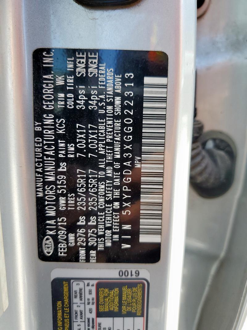 2016 KIA SORENTO LX - 5XYPGDA3XGG022313