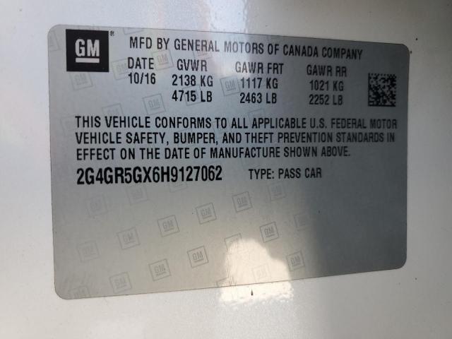 2017 BUICK REGAL PREM - 2G4GR5GX6H9127062